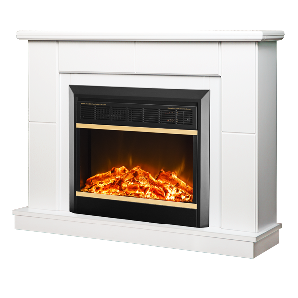 Camino Elettrico da Pavimento 84,5x110x30 cm Effetto Fiamma 1500W Maxim & Mars Bianco acquista
