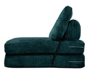 Poltrona Letto Faster Petrolio 80x100x80 cm in Spugna e Poliestere Verde acqua      