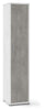 Armadio 1 Anta 39x182x41 cm Ossido Bianco/Cemento
