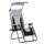 Sedia Sdraio Zero Gravity Reclinabile 89x65x113 cm in Acciaio e Tessuto Oxford Grigio Chiaro