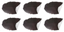 Set 6 Tovagliette Double Face 47x30x0,7 cm  in Plastica VdE Tivoli 1996 Banano Grigio/Nero