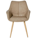 Sedia Imbottita 63x61x84 cm in Similpelle Marrone