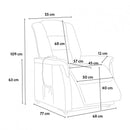 Poltrona Alzapersona Elettrica 1 Motore 68x77x109 cmin Similpelle Marrone Scuro