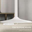 Tavolo da Cucina Alto Bar Ø60x102 cm per 2 Persone in MDF e Metallo Bianco      