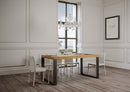 Tavolo Allungabile 200-460x90x77 cm Tecno Premium Quercia Natura Telaio Antracite 