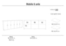 Mobile Basso 6 Ante 203x84x41 cm Noce Stelvio
