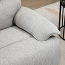 Poltrona Relax Reclinabile 150° con Poggiapiedi 89x98x101 cm in Tessuto Effetto Lino Grigio Chiaro 