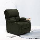 Poltrona Relax Reclinabile Manuale 100x76x94 cmin Microfibra Verde