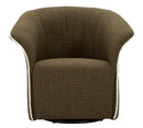 Poltrona Girevole Siena Verde 83,5x66x80 cm in Ferro e Compensato e Spugna e Poliestere Verde      