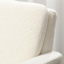 Poltrona per Salotto in Tessuto Teddy 75x78x81 cm Bianco Crema   