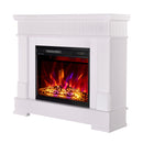Camino Elettrico da Pavimento 88,2x104,4x27,9 cm Effetto Fiamma 1500W Ideal & Lorance color Bianco