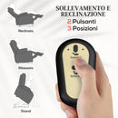 Poltrona Alzapersona Reclinabile 1 Motore con 8 Punti Massaggio 79x89x104 cm Riscaldamento e Telecomando Grigio Chiaro