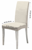 Set 2 Coprisedie con Schienale Elasticizzati in Poliestere Leslie Tortora