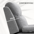 Poltrona Alzapersona Elettrica Reclinabile con Telecomando e Poggiapiedi Grigio Chiaro   