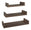 Set 3 Mensole da Parete 60-50-40x23,7x8 cm in Fibra di Legno Calamita Maxi  Noce
