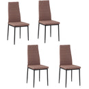 Set 4 Sedie 41x50x97 cm in Tessuto Cachi