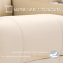 Poltrona Relax Massaggiante 84x92x109 cm in Similpelle Crema