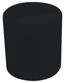Pouf Poggiapiedi in Similpelle Avalli Cilindro Nero Varie Misure