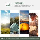 Tenda da Campeggio 2 Posti  206x152x110 cm con Porta a Cerniera Zanzariera e Finestre a Rete Verde