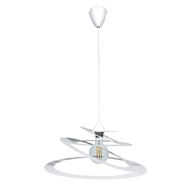 Sospensione 1xE27 Montatura Tonda Bianco E-Energy Eleonora sconto