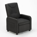Poltrona Relax Reclinabile Manuale 62x71x100 cm in Tessuto Nero