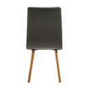Set 2 Sedie Moderne Imbottite in Similpelle e Legno Grigio 45x56x93 cm 