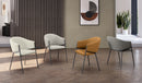 Set 2 Sedie Medea 53x60x78 cm in Tessuto Easy-Clean Bouclé Avorio      