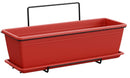 Vaso 50x17x14,5 cm in Polipropilene con Supporto Kit Wall Cassetta Mare 50 Scarlet