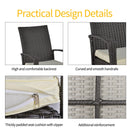 Sedia a Dondolo con Braccioli 66x88x98 cm in Rattan Marrone