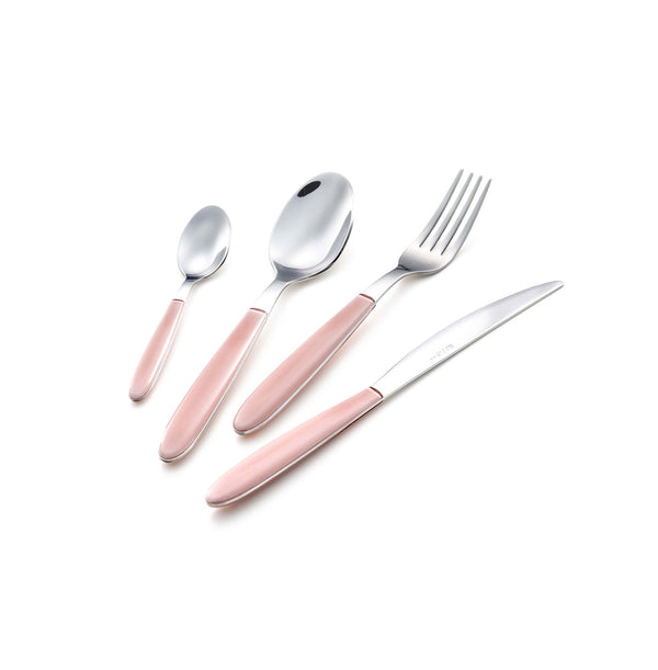 Servizio Set di Posate 24 pezzi in Acciaio Inox Eme Vero Rosa 39 prezzo