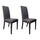 Set 2 Sedie 45x53x100 cm Edi Flash 17 tessuto sfoderabile antracite