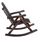 Sedia a Dondolo da Giardino 97x71x100 cm in Legno di Abete Carbonizzato