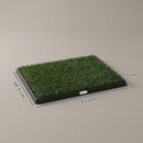 Tappetino per Cani 63x50,5x3,5 cm Vassoio con Erba Artificiale in PP e PE Verde      