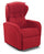 Poltrona Alzapersona Elettrica 2 Motori 75x108x85 cm con Ruote in Tessuto Dispositivo Medico 1 Rosso
