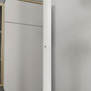 Tavolo da Cucina Alto Bar Ø60x102 cm per 2 Persone in MDF e Metallo Bianco      