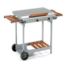 Piastra di Cottura GAS 4043 STAINLESS Ompagrill in Acciaio Inox 43x40 cm Alimentazione a GPL Carrello Portabombola e Mensole in Legno      