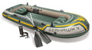 Gommone Tender Gonfiabile 351x145 cm Intex Seahawk 4 con Remi e Pompa