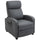 Poltrona Relax Massaggiante 68x88x98 cm con Telecomando in Similpelle Grigio