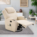 Poltrona Relax Reclinabile 8 Punti Massaggianti e Riscaldamento Crema 