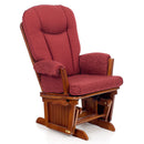 Poltrona a Dondolo in Legno Massello con Cuscino Dorothy Bordeaux