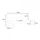 Divano Letto 175x81x76 cm in Microfibra Rosso