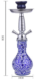 Narghilè 2 Tubi H38 cm con Pinza Carbone