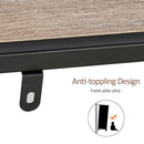 Libreria Scaffale 5 Ripiani 120x32x95 cm in Legno e Metallo  Nero