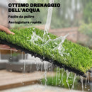 Set 22 Piastrelle 30x30 cm Erba Finta 25 mm a Incastro in PE e PP con supporto in Lattice BSF Verde      