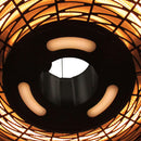 Stufa Alogena a Sospensione 45x45x10 cm 2000W con Luce LED e Telecomando Nera