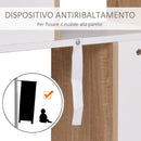 Libreria 8 Ripiani 100x30x124 cm in MDF  Rovere e Bianco