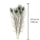 Set 25 Piume Pavone H 75 90 cm