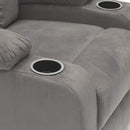 Poltrona Relax Reclinabile Manuale 100x76x94 cmin Microfibra Grigio