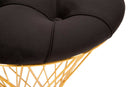 Pouf Tower Nero Ø 41x50 cm in Ferro 