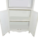 Libreria in Legno 3 Vani 2 Ante 75x38x185cm Country Bianca
